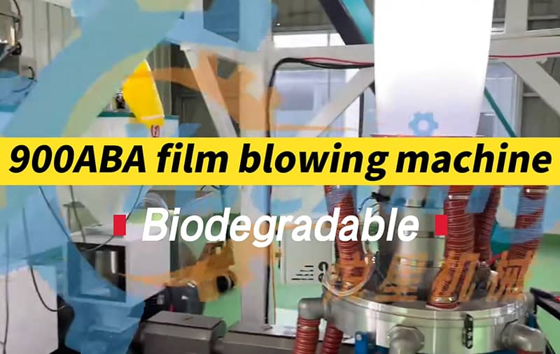 900ABA biodegradable film blowing machine on-site