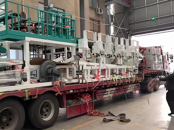 film blowing machines were loaded and shipped