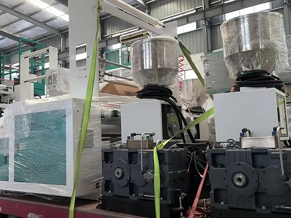 film blowing machines were loaded and shipped