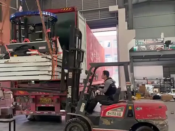 film blowing machines were loaded and shipped