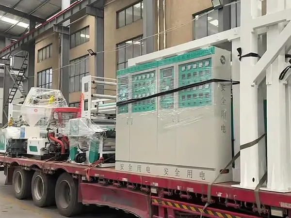 film blowing machines were loaded and shipped