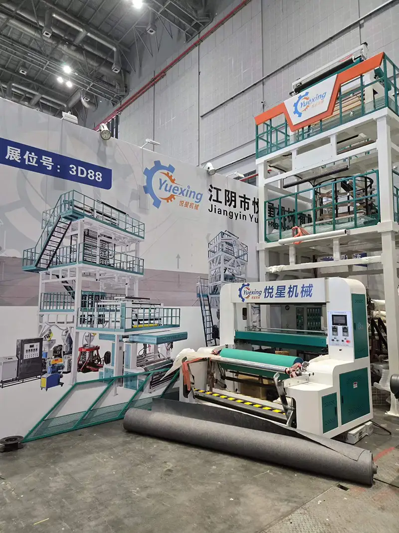 Yuexing Machinery CHINAPLAS 2026 booth 3D88 film blowing machine exhibition