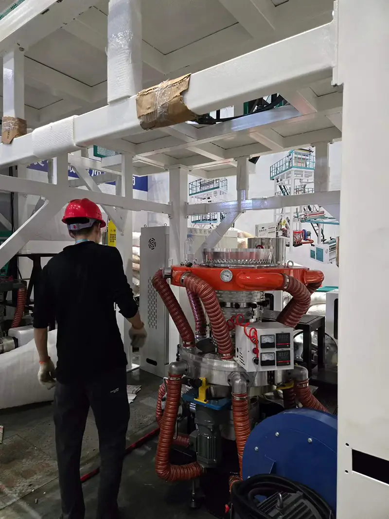 High precision die head for 3 layer co-extrusion film blowing machine